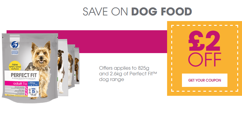 Perfect Fit Dog Food Discount Voucher